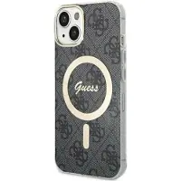 GUESS IML 4G MagSafe-etui til iPhone 15 - sort