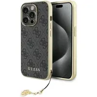 GUESS GUHCP15LGF4GGR iPhone 15 Pro 6,1" grå/grå hardcase 4G Charms Collection