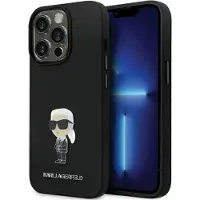 Karl Lagerfeld KLHCP14XSMHKNPK etui til iPhone 14 Pro Max 6.7" - sort Silikone Ikonik Metal Pin