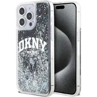 DKNY Liquid Glitter Big Logo iPhone 14 Pro Max-etui - Sort