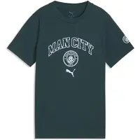 Puma Manchester City FtblCulture Tee Youth, Clothing, Green Terrain/Sea Glass, 11-12Y