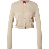 HUGO Cropped cardigan med ribdetalje bagpå