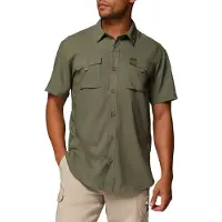 Columbia Sportswear - Vandretøj - Silver Ridge Utility II SS Stone Green til Unisex - Størrelse L - Grøn