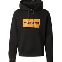 Jack & Jones Sweatshirt 'JJCOLE' orange / sort / hvid