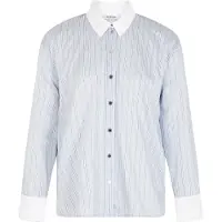 Morgan's Pomade Bluse 'CHEMISE' lyseblå / sort / hvid