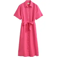 Gant 4503495 Linen Kortærmet Lang Kjole