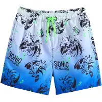 Next Badeshorts blå / lyseblå / neongrøn / sort