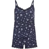 LASCANA Pyjamas blå / vinrød