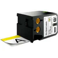 Dymo XTL Pre-Sized Safety - Vinyl - sort på gul og hvid - 51 x 102 mm 70 etikette(r) (1 rulle(r) x 70) etiketter - for XTL 500
