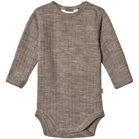 Joha Body l/æ - Uld - Brunmeleret - - 70 - Body L/Æ