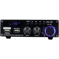 BlitzWolf lydforstærker AS-22, 45W, Bluetooth 5.0, USB + fjernbetjening (sort)