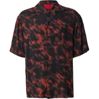 HUGO Oversize fit skjorte med digitalt print