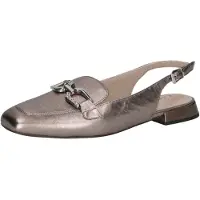 Caprice sling pumps, metallic, made of Leather with Trapeze heel, Size 40