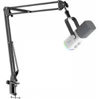 Fifine AM8TW USB/XLR RGB dynamisk studiemikrofon med stativ PnP