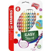 Stabilo Farveblyanter - EasyColors - Højre - 12 stk. - Multifarv - - OneSize - Farvesæt