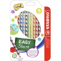 Stabilo Farveblyanter - EasyColors - Venstre - 12 stk. - Multifa - - OneSize - Farvesæt