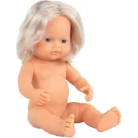 Miniland Europæisk Blond Babydukke 38 Cm