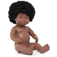 Miniland Afrikansk Babydukke Med Downs Syndrom 38 Cm