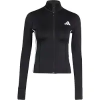 Adidas Workout Essentials Zip Through 3 Stripes Sweatshirt Med Lynlås
