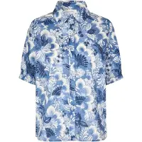 Dea Kudibal Bluse 'Violeta' koboltblåt / himmelblå / uldhvid