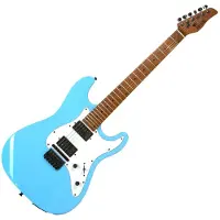 Jamstik Standard MIDI Guitar and Padded Case Sky Blue with White Pick Guard