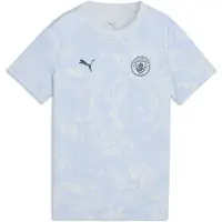 Puma Manchester City FtblCulture All-Over Print Tee Youth, Clothing, Sea Glass/Tropical Blue, 13-14Y