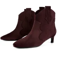 L37 HANDMADE SHOES Ankelstøvler 'TEXAS WIND' burgunder