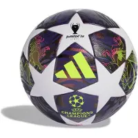Adidas Fodbold Champions League Finale 2025/26 Budapest League J350 - Lilla/hvid/gul, størrelse Ball SZ. 4