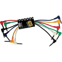 Yellow cable P030C-6 - 6 x 1/4" vinklet Jack/vinklet Jack patchkabel 30cm.