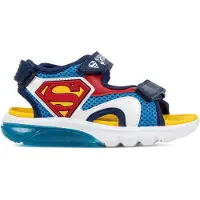 Geox Sandaler m. Lys - J Ciberdron - Lyseblå/Rød m. Superman - - 34 - Blinkesko
