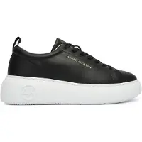 Armani Exchange A|X Armani Exchangetil kvinder. XW002790AF11912UC001 Sneakers i glat læder med tyk sål og præget sort logo (38), 1-3 cm, Blonder, Casual