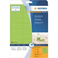 Herma Special - Papir - mat - permanent selvklæbende - lysende grøn - 63.5 x 29.6 mm 540 etikette(r) (20 ark x 27) fluorescens-etiketter