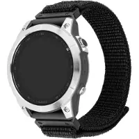 FIXED - Løkke for smart watch - 26 mm, nylon - 160-210 mm - sort