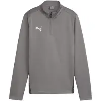 Puma Træningstrøje teamGOAL 1/4 Lynlås - Grå/Hvid Børn, størrelse 116 cm