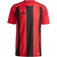Adidas Spilletrøje Striped 24 - Rød/Sort, størrelse Small