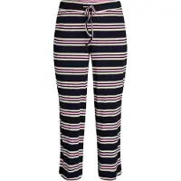 Zizzi Pyjamasbukser 'Mellie' mørkeblå / lyserød / uldhvid