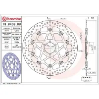 Brembo 78b408b8 Bremse Skive