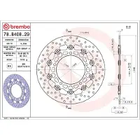 Brembo 78b40829 Flydende Forreste Bremseskive