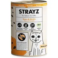 STRAYZ BIO kat 6 x 400 g - Økologisk kylling & økologisk squash