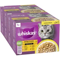 Whiskas Megapakke: 48 x 85 g 1+ Adult portionsposer - Fjerkræudvalg i sauce