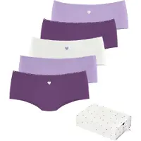 LASCANA Panty brombær / lyselilla / hvid