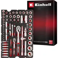 Einhell 370520 Socket &amp ratchet set 60 pcs. insert pad Kuffertindlæg. 60 dele