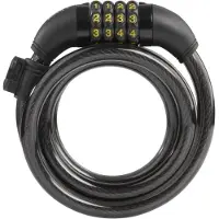 Hama cykelkombinationsspirallås, 120 cm, sort (00178135)