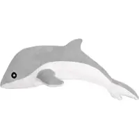 Leantoys Plys Delfin Grå 70 cm maskot