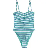 Next Formgivende badedragt blå / aqua / hvid