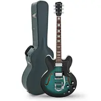 Hartwood Revival Legend TR Semi Acoustic Guitar & Hard Case Tealburst