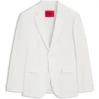 HUGO Blazer med ekstra slim fit i seersucker med bomuldsstræk