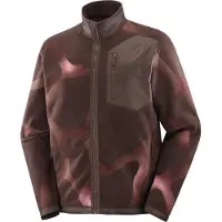 Salomon - Fleece - Chroma Fleece FZ M Coffee Bean Dusky Orchid Iron til UnisexUld - Størrelse M - Brun