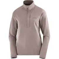 Salomon - Fleece dame - Sntial Lightwarm HZ W Iron til Unisex - Størrelse L - Beige