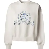 Pepe Jeans Pepe Jeanstil kvinder. PL5800068 Sweatshirt Malvec off-white (XS), Hvid, Casual, Bomuld, Lange ærmer